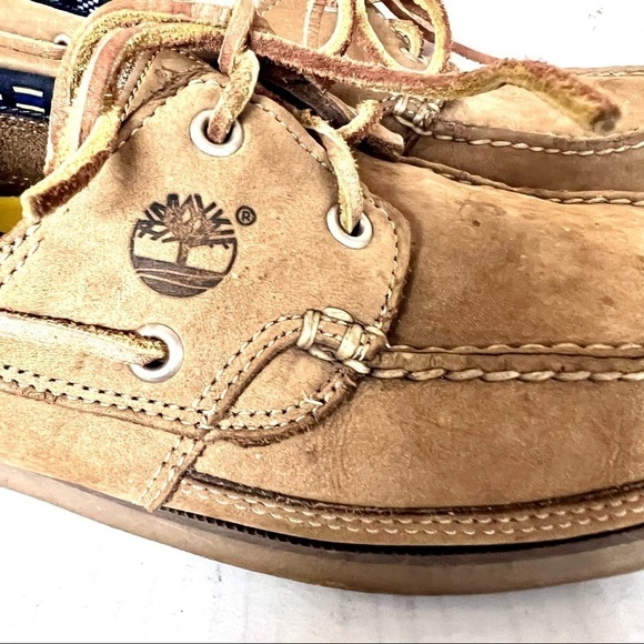 TIMBERLAND 11.5M 2-Eye Boat Shoes Sailing Shoes Men Deck Shoes Moccasins Taupe main image 8